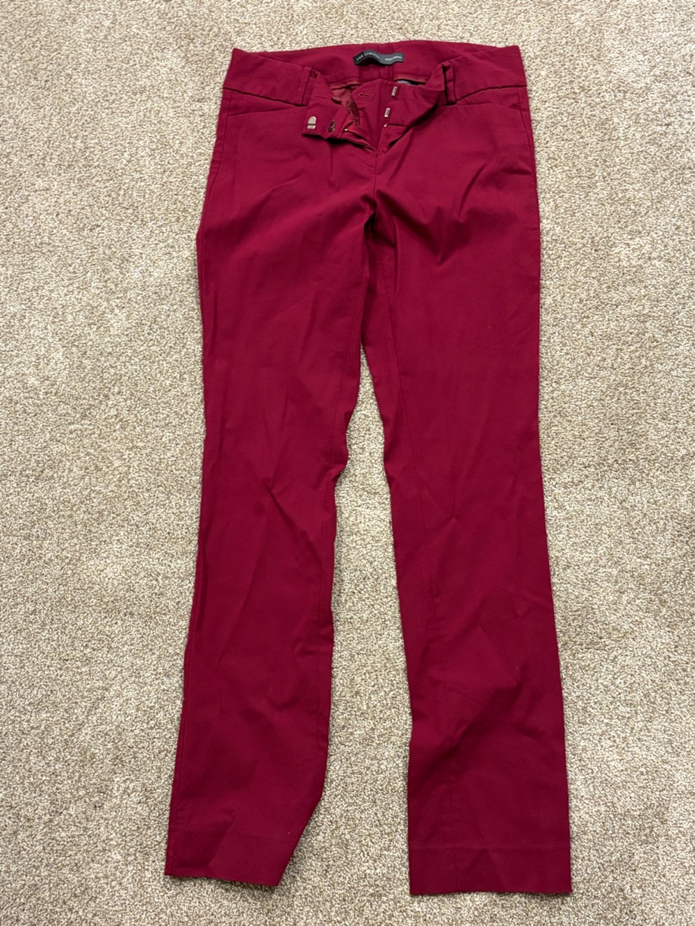 The Limited Burgundy Stretch Trousers